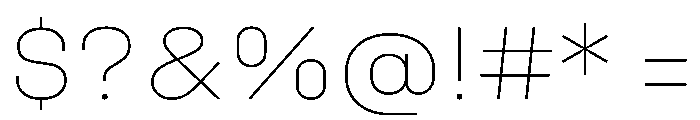 UniforaSemiexpanded Thin Font OTHER CHARS