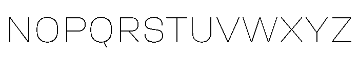 UniforaSemiexpanded Thin Font UPPERCASE