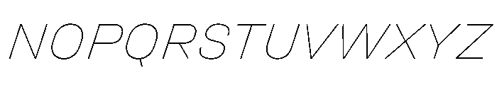 UniforaSemiexpanded ThinItalic Instance Font UPPERCASE