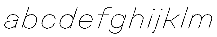 UniforaSemiexpanded ThinItalic Instance FONT