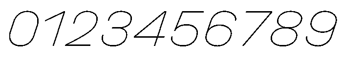 UniforaSemiexpanded ThinItalic Font OTHER CHARS