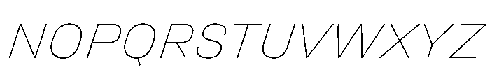 UniforaSemiexpanded ThinItalic Font UPPERCASE