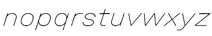 UniforaSemiexpanded ThinItalic Font LOWERCASE