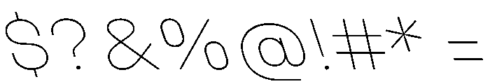 UniforaSemiexpanded ThinRetalic Instance Font OTHER CHARS