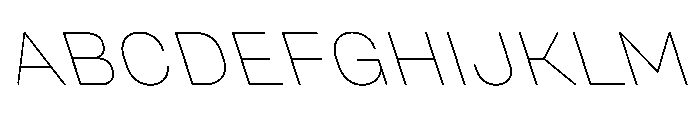 UniforaSemiexpanded ThinRetalic Instance Font UPPERCASE