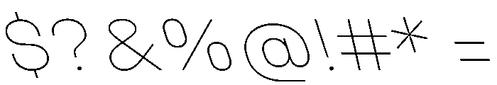 UniforaSemiexpanded ThinRetalic Font OTHER CHARS