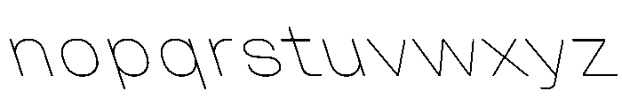 UniforaSemiexpanded ThinRetalic Font LOWERCASE