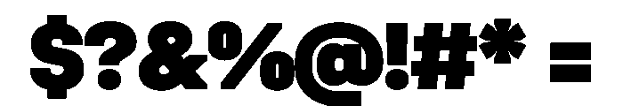 UniforaStandard Black Instance Font OTHER CHARS