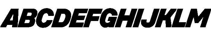 UniforaStandard BlackItalic Font UPPERCASE