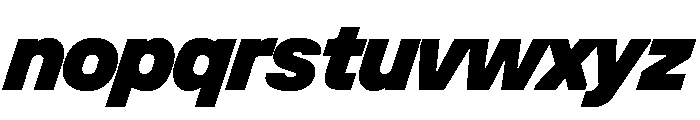 UniforaStandard BlackItalic Font LOWERCASE