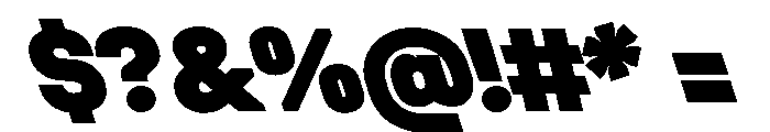 UniforaStandard BlackRetalic Font OTHER CHARS