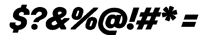 UniforaStandard ExtraboldItalic Instance Font OTHER CHARS