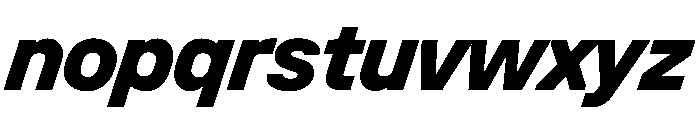 UniforaStandard ExtraboldItalic Instance Font LOWERCASE