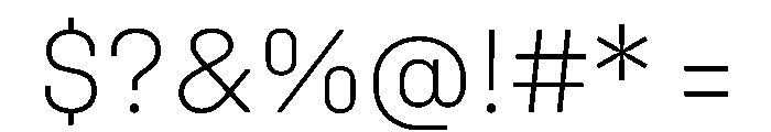 UniforaStandard Extralight Instance Font OTHER CHARS