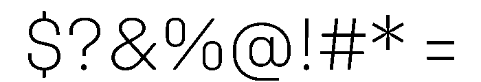 UniforaStandard Extralight Font OTHER CHARS
