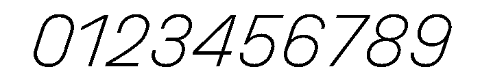 UniforaStandard ExtralightItalic Instance Font OTHER CHARS