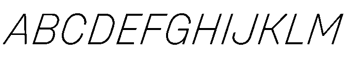 UniforaStandard ExtralightItalic Font UPPERCASE