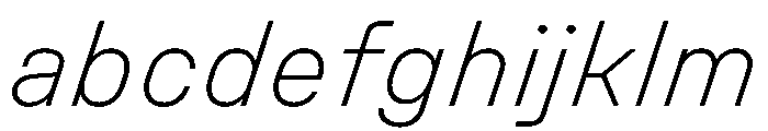 UniforaStandard ExtralightItalic FONT