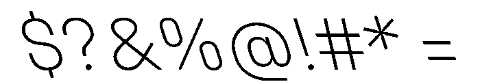 UniforaStandard ExtralightRetalic Instance Font OTHER CHARS