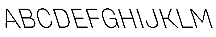 UniforaStandard ExtralightRetalic Instance Font UPPERCASE