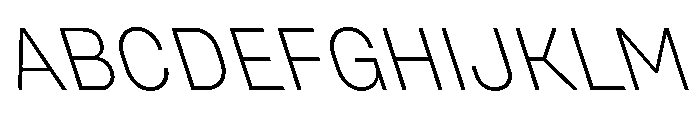 UniforaStandard ExtralightRetalic Font UPPERCASE
