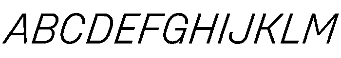 UniforaStandard LightItalic Instance Font UPPERCASE