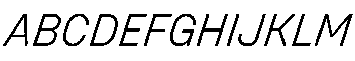 UniforaStandard LightItalic Font UPPERCASE