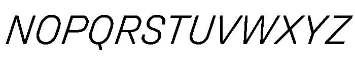 UniforaStandard LightItalic Font UPPERCASE