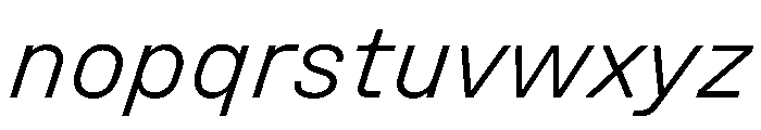 UniforaStandard LightItalic Font LOWERCASE