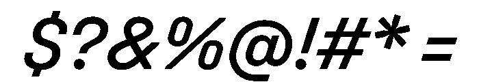 UniforaStandard MediumItalic Instance Font OTHER CHARS