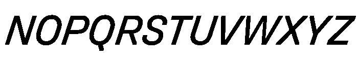 UniforaStandard MediumItalic Font UPPERCASE