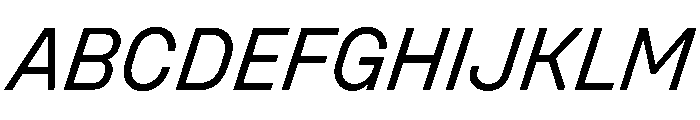 UniforaStandard RegularItalic Instance Font UPPERCASE