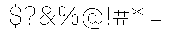 UniforaStandard Thin Instance Font OTHER CHARS