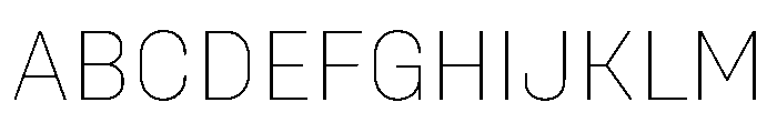 UniforaStandard Thin Font UPPERCASE