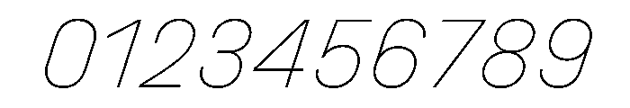 UniforaStandard ThinItalic Instance Font OTHER CHARS