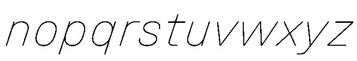 UniforaStandard ThinItalic Instance Font LOWERCASE