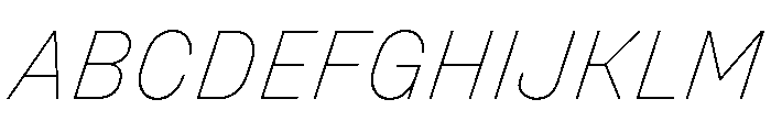 UniforaStandard ThinItalic Font UPPERCASE