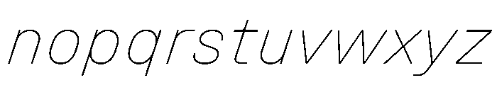 UniforaStandard ThinItalic Font LOWERCASE
