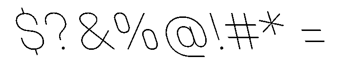 UniforaStandard ThinRetalic Instance Font OTHER CHARS