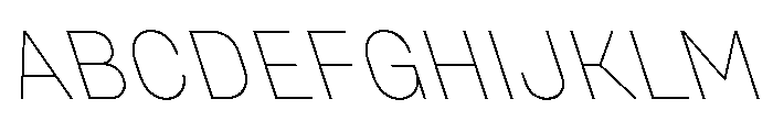 UniforaStandard ThinRetalic Instance Font UPPERCASE