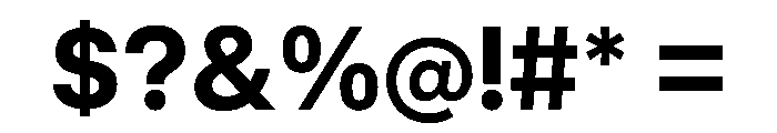 UniversalSansDisplay Bold Font OTHER CHARS