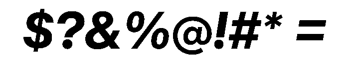 UniversalSansDisplay BoldItalic Font OTHER CHARS