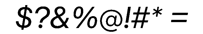 UniversalSansDisplay Italic Font OTHER CHARS