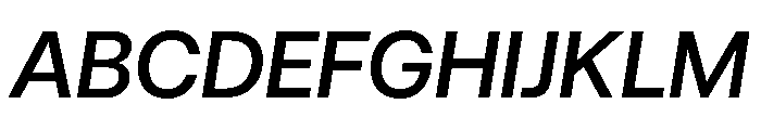 UniversalSansDisplay MediumItalic Font UPPERCASE