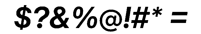 UniversalSansDisplay SemiBoldItalic Font OTHER CHARS