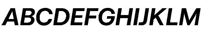 UniversalSansDisplay SemiBoldItalic Font UPPERCASE