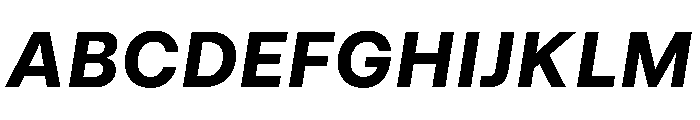UniversalSansText BoldItalic Font UPPERCASE