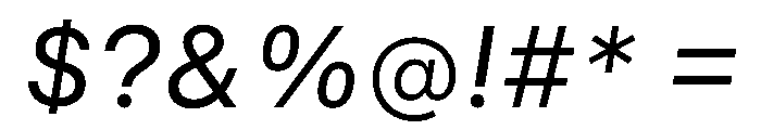 UniversalSansText Italic Font OTHER CHARS