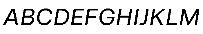UniversalSansText Italic Font UPPERCASE