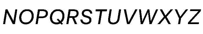 UniversalSansText Italic Font UPPERCASE